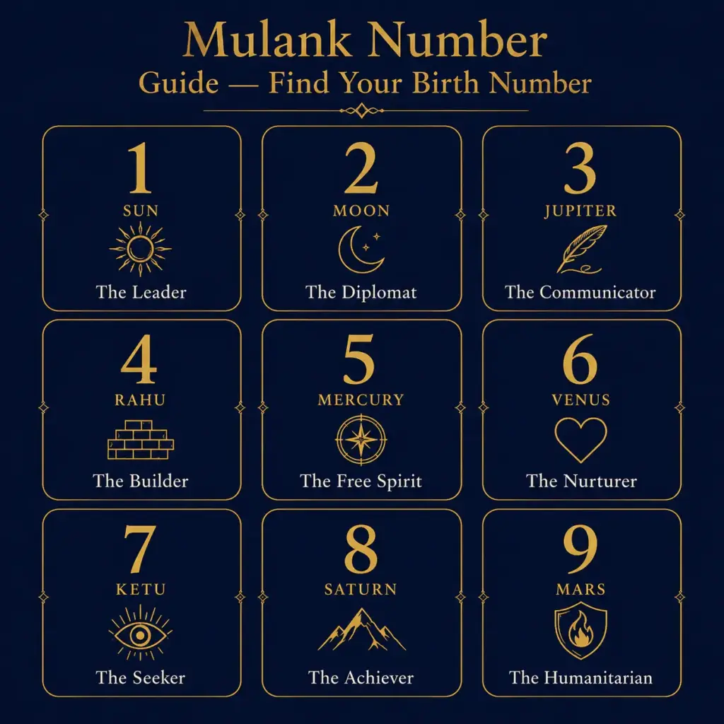 Mulank Number Meanings: 1 to 9